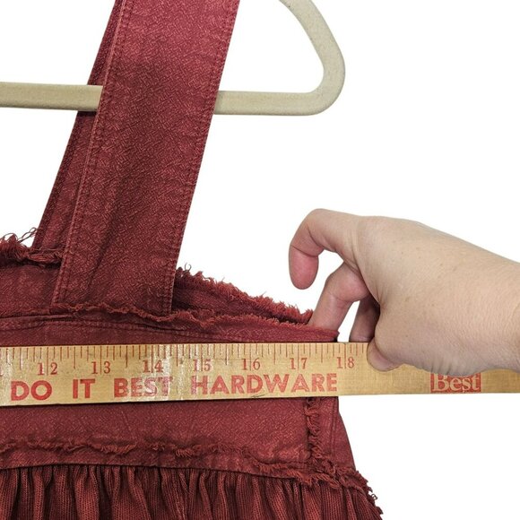 We The Free Pepole Womens Red Cotton Sleeveless Top Babydoll Oversized Boho S - Picture 7 of 8